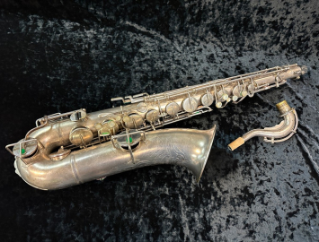 Vintage Buescher True Tone Tenor Sax in Original Silver Plate, Serial #234395